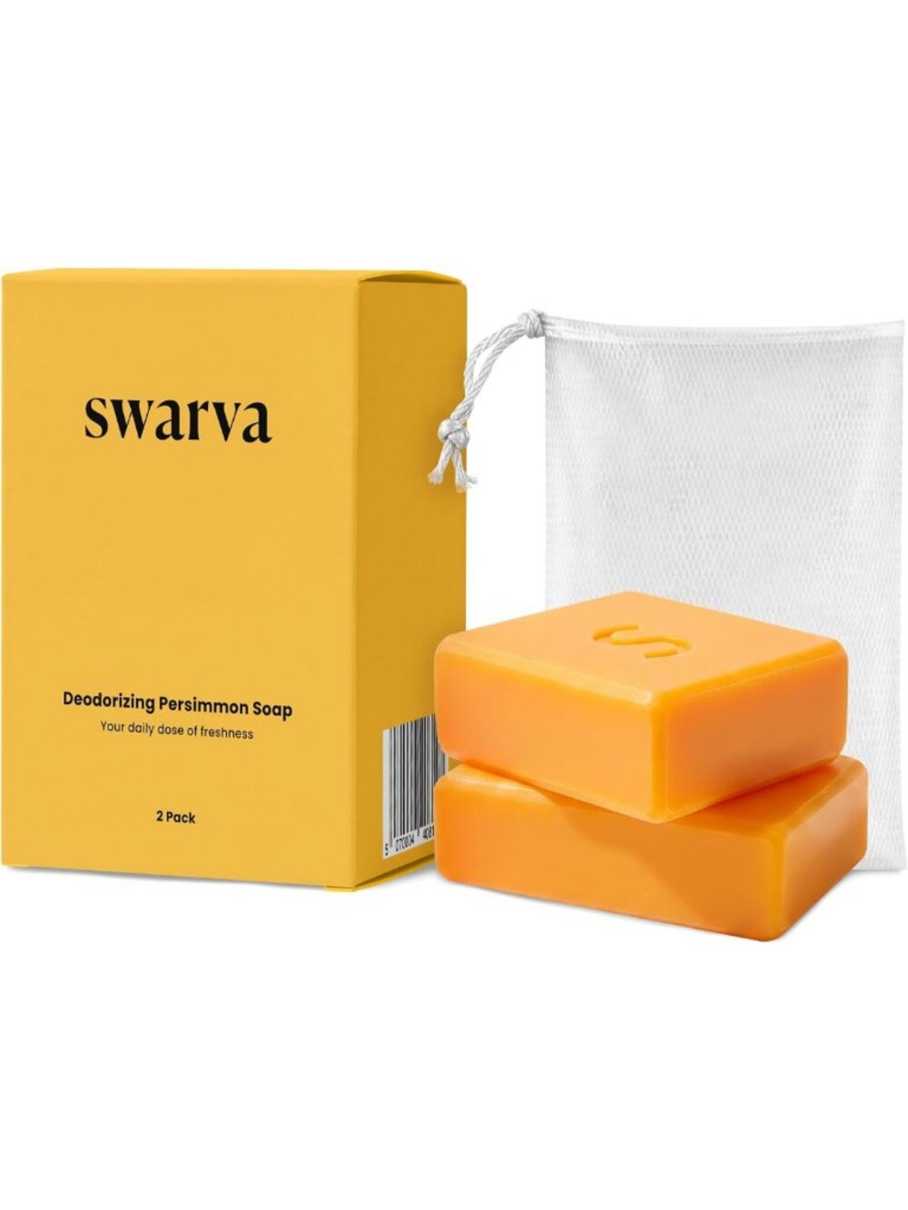 Japanese Persimmon Soap | Odor Eliminating Bar - Fresh Scent, 2 Pack